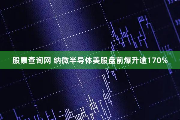 股票查询网 纳微半导体美股盘前爆升逾170%